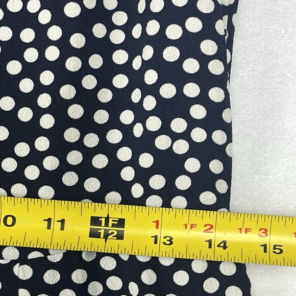 Betsey Johnson Afterdark Jumpsuit Size 6 Navy Blue Polka Dot Off the Shoulder - Picture 11 of 11